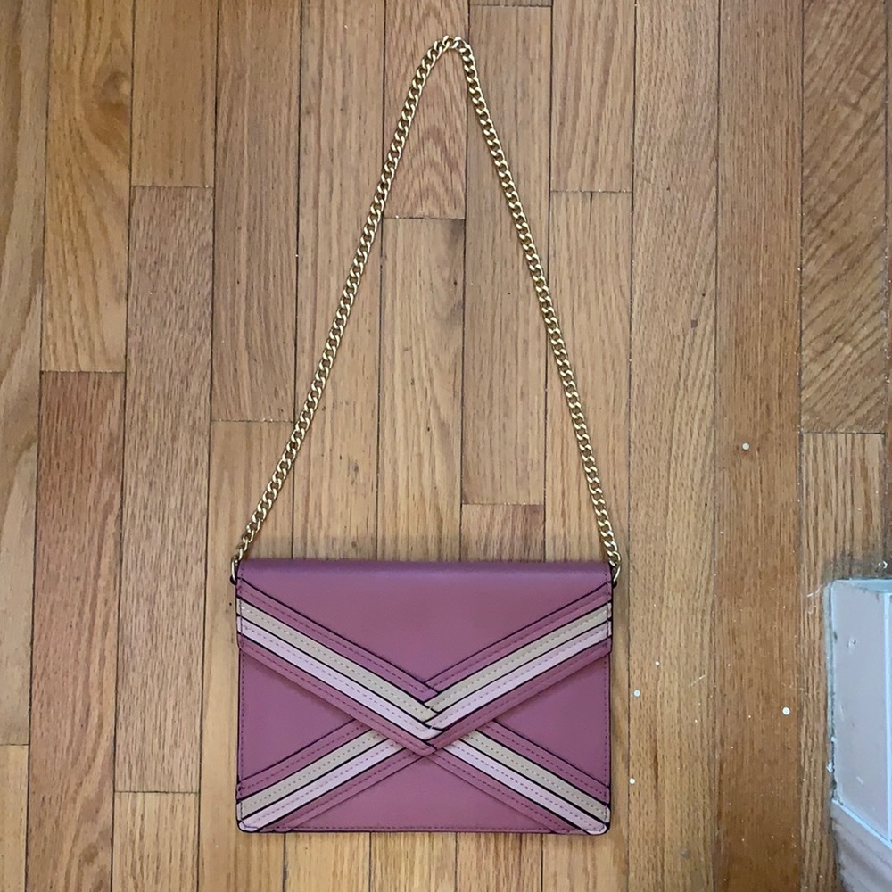 Nine West Pink Envelope Purse with Gold Chain
